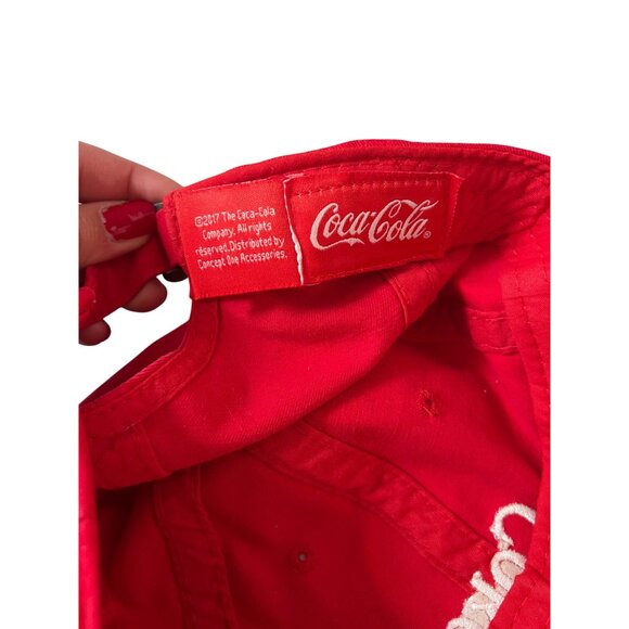 Coke Red Baseball Cap With Embroidered Logo Soda Hat - Picture 3 of 3